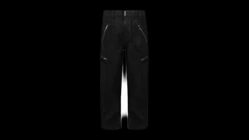 Givenchy Distressed Coated Loose Fit Jeans Black