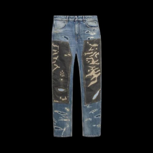 Givenchy Vintage Effect Straight Leg Jeans 'Medium Blue'