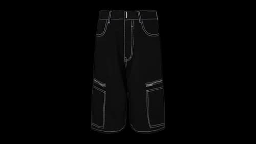 Givenchy Contrast Stitch Bermuda Shorts Black
