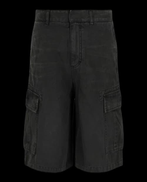 Givenchy Embroidered Cargo Denim Shorts Black