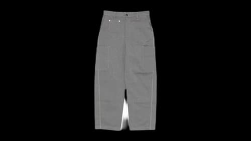 Givenchy Front Couture Seams Denim Pants Grey
