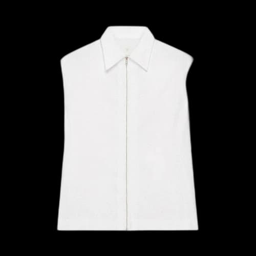 Givenchy Short-Sleeve Boxy Fit Zipped Shirt 'White'