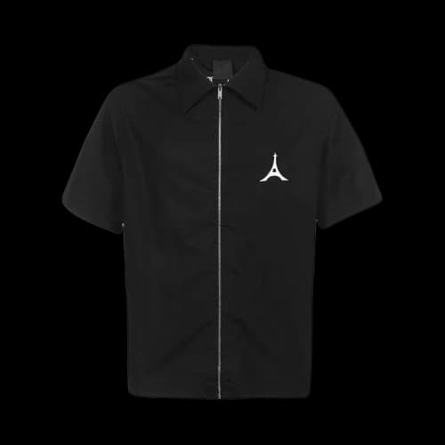 Givenchy Short-Sleeve Boxy Fit Zipped Shirt 'Black'