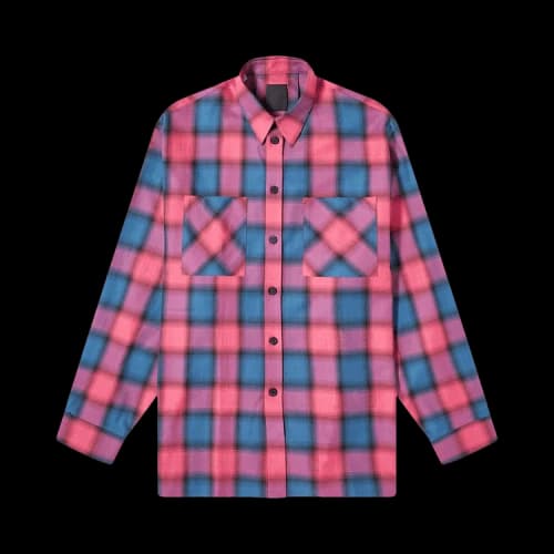 Givenchy Oversized Long-Sleeve Shirt 'Blue/Fuchsia'