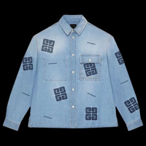 Givenchy 4G Denim Shirt 'Light Blue'
