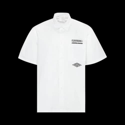 Givenchy Hawaiian Shirt With Front Pocket 'White'