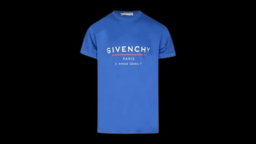 Givenchy Address Logo Oversized Ocean T-Shirt Blue