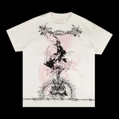 Givenchy Gothic Print Oversized T-Shirt 'White'