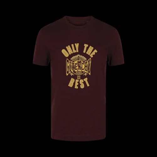 Givenchy Embroidered Logo Slim Fit T-Shirt 'Aubergine'