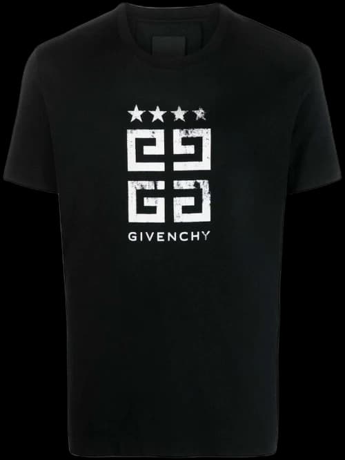 Givenchy Slim Fit Logo Star T-Shirt Black/White