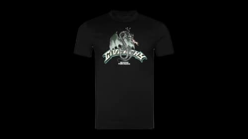 Givenchy Dragon Flames Design Slim Fit T-Shirt Black