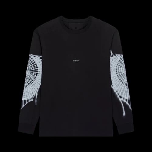Givenchy x Chito Slim Fit T-Shirt With Tag Effect Spiderweb Print 'Black'