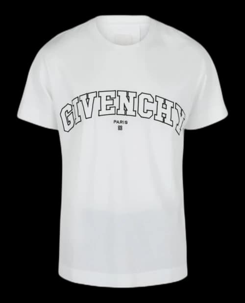 Givenchy Classic Fit College Embroidery T-shirt White Black