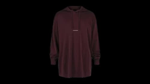 Givenchy Logo Printed Hoodie Burgundy
