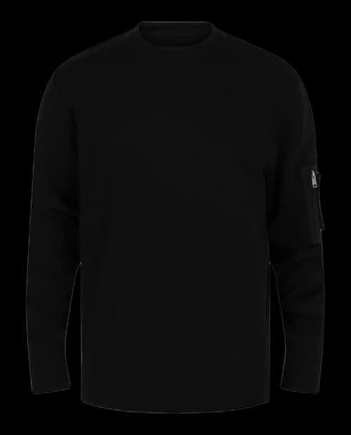 Givenchy Zip-Pocket Long Sleeve Sweater Black