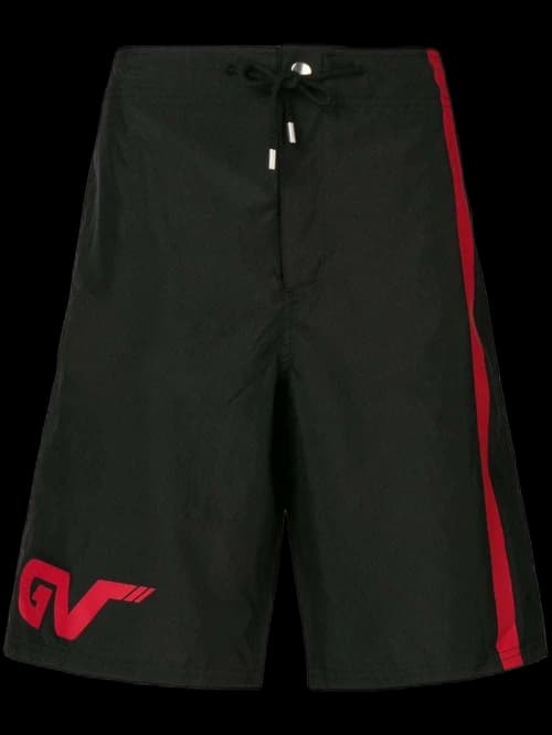 Givenchy Side Stripe Swim Shorts Black/Red