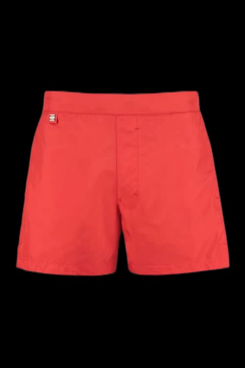 Givenchy 4G Plaque Swim Shorts Red