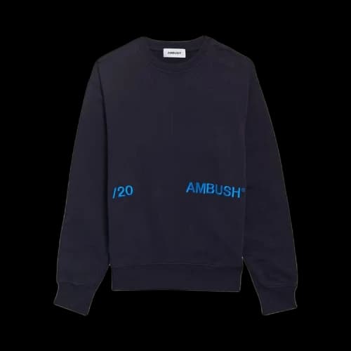 Ambush Embroidered Logo Sweatshirt 'Navy Blue'