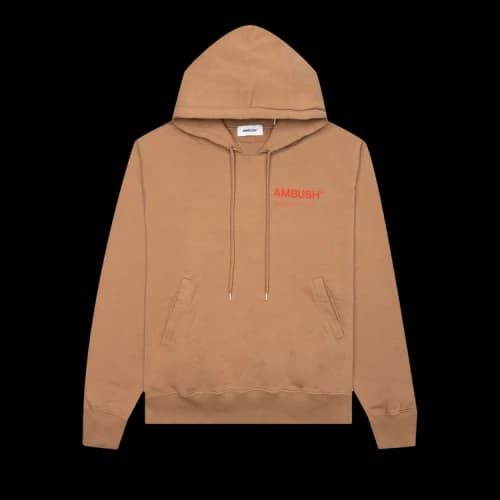 Ambush Fleece Workshop Hoodie 'Natural/Valiant Poppy'