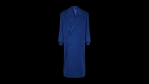 Givenchy Oversized Wool Blend Long Coat Royal Blue
