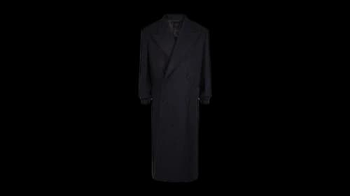 Givenchy Double Breasted Herringbone Coat Dark Purple