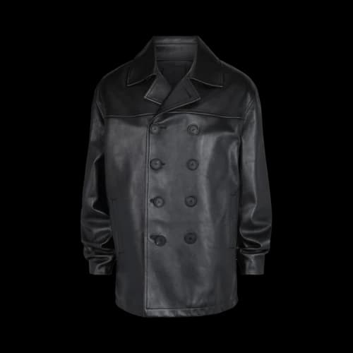 Givenchy Leather Peacoat 'Black'