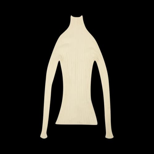 Ambush Basic Ribbed Turtleneck Sweater 'White'