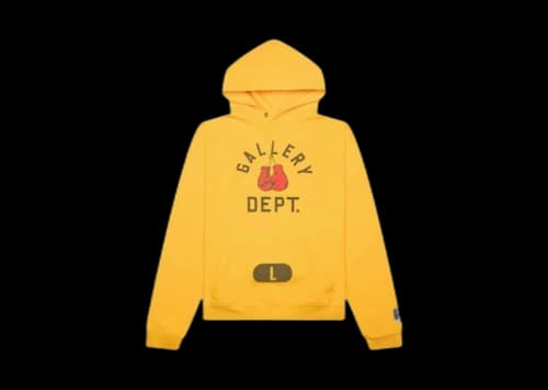 Gallery Dept. Boxing Merch Hoodie Yellow