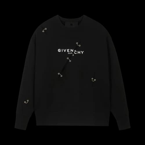 Givenchy Oversized Sweatshirt With Metal Details 'Black'