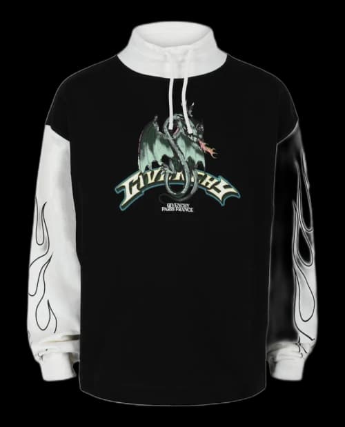 Givenchy Dragon Print Sweatshirt Black White
