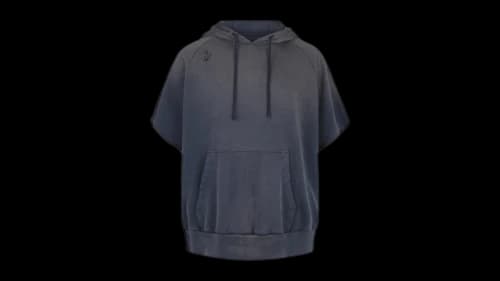Givenchy Destroyed Short-Sleeve Raglan Hoodie Medium Blue