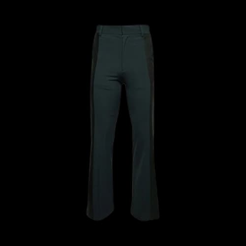 Ambush Wool And Leather Flare Pants 'Green Gables'