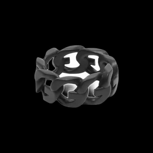 Givenchy G Chain Black Enamel Ring 'Black'
