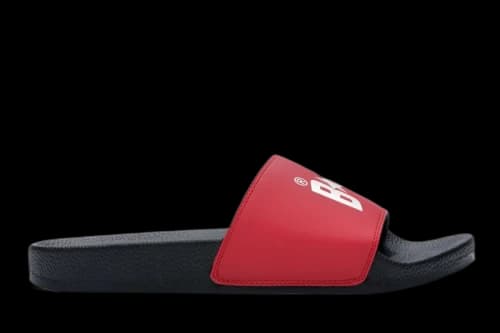 A Bathing Ape Bape Sta Slide Black Red