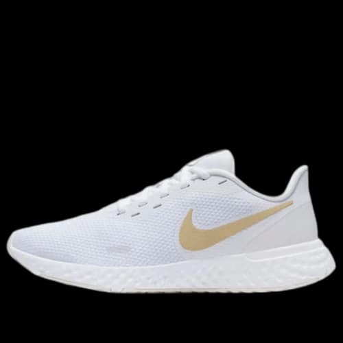 Nike Revolution 5 White/Gold (Women's)