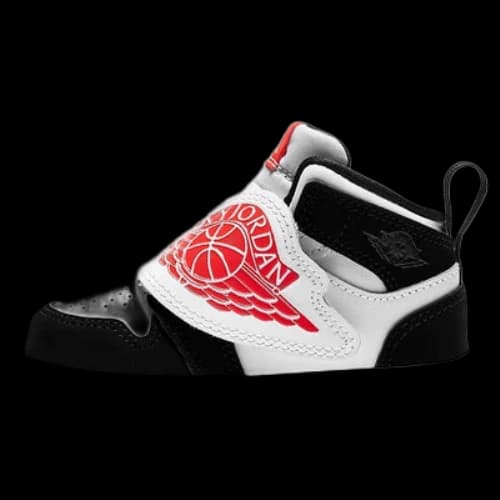 (TD) Air Jordan 1 Sky logo 'Black White Red'
