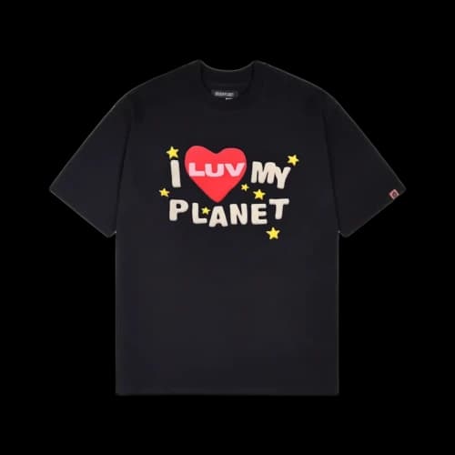 Broken Planet Luv My Planet T-shirt Midnight Black