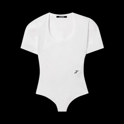Jacquemus Le Body Ovalo Bodysuit 'White'