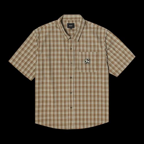 HUF H Star Plaid Short-Sleeve Shirt 'Tan'