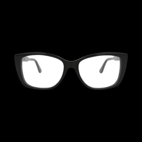 Bottega Veneta Cat Eye-Frame Acetate Optical Frames Black Black Transparent (BV0183O-30002479-001)