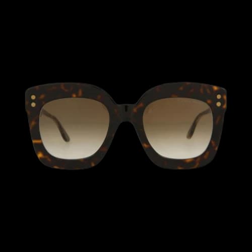 Bottega Veneta Square Sunglasses 'Havana/Crystal/Brown'