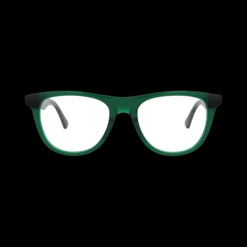 Bottega Veneta Round-Frame Acetate Optical Frames 'Green Transparent'