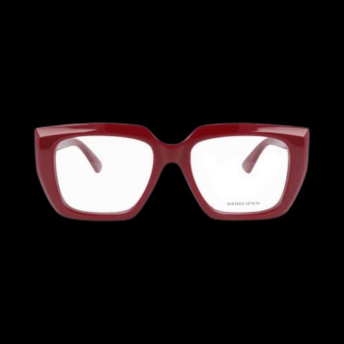 Bottega Veneta Square Frame Eyeglasses 'Burgundy'