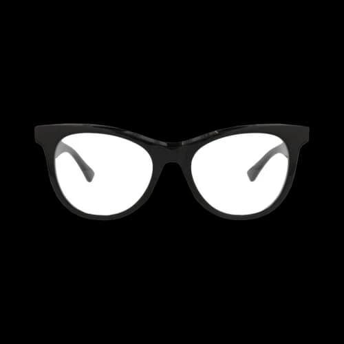 Bottega Veneta Round-Frame Acetate Optical Frames 'Black Transparent'