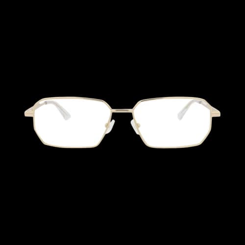 Bottega Veneta Square-Frame Metal Optical Frames 'Gold Transparent'