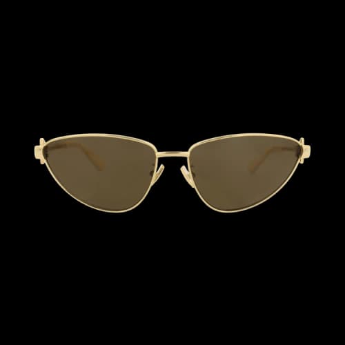 Bottega Veneta Cat Eye-Frame Metal Sunglasses Gold Gold Brown (BV1186S-30013675-002)