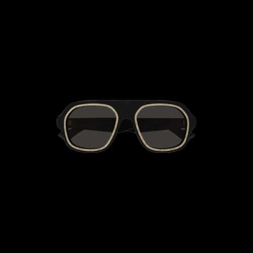 Bottega Veneta Rim Aviator Sunglasses 'Black/Grey'
