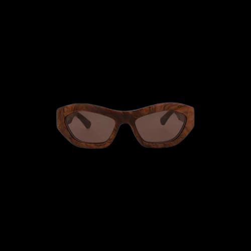 Bottega Veneta Wrap Around Sunglasses 'Brown'