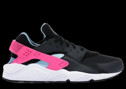 Nike Air Huarache Run Black Laser Fuchsia Blue Gale