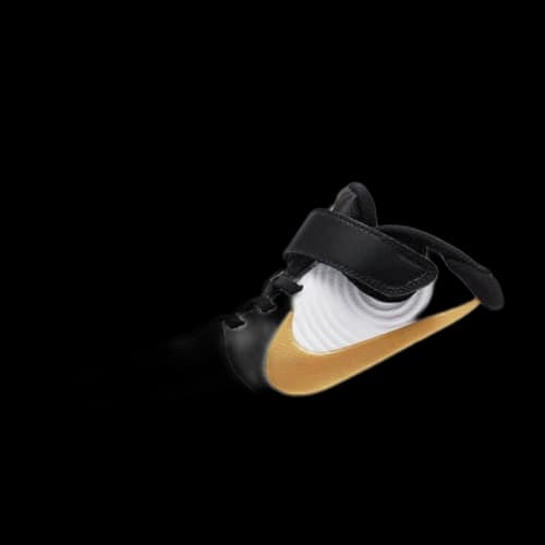 (GS) Nike Team Hustle D 9 FlyEase 'Black White'